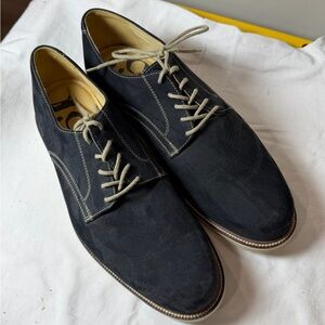 Men’s Nordstrom 1901 Carson 10.5 Navy Oxford Nubuck Derby Suede Shoes